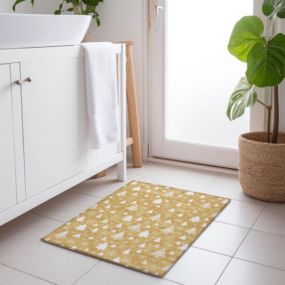Dalyn Rug Company Wonderland WN23 2&#39;6&quot; x 3&#39;10&quot; Gold Indoor/Outdoor Area Rug, , large