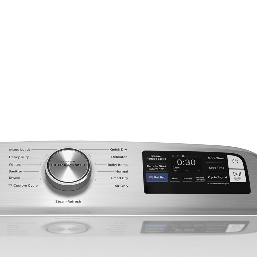 Maytag 7.4 Cu. Ft. Smart Front Load Dryer with Pet Pro Option in White, , large