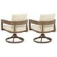 Ashley Serene Bay Patio Swivel Dining Chair in White (Set of 2), , large