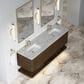James Martin Allamari 72" Double Bathroom Vanity in Sable with 3 cm Victorian Silver Silestone Top and Rectangular Sinks, , large