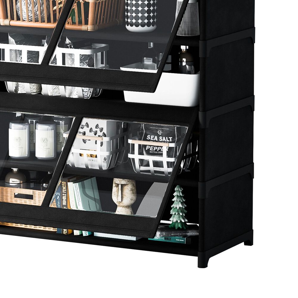 HOMLUX 5-Tier Storage Cabinet with Adjustable Shelves in Black, , large