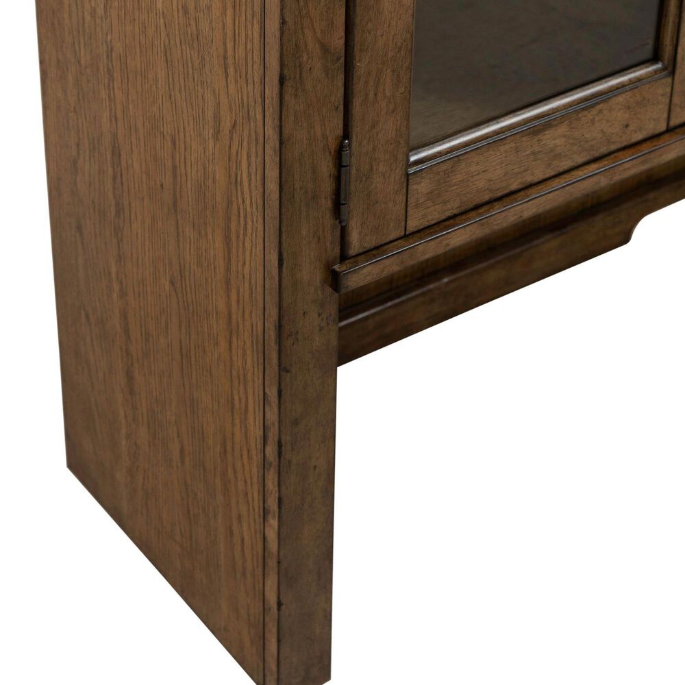 Liberty Furniture Carolina Park Credenza Desk with Hutch in Amber Brown, , large