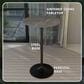 Leisuremod LeisureMod Verve Collection Modern Bar Height Table Black Base with 27 Round Marble Grey Sintered Stone Top, , large