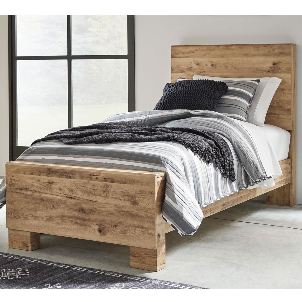 Ashley Hyanna Twin Bed in Golden Rustic Tan, , large