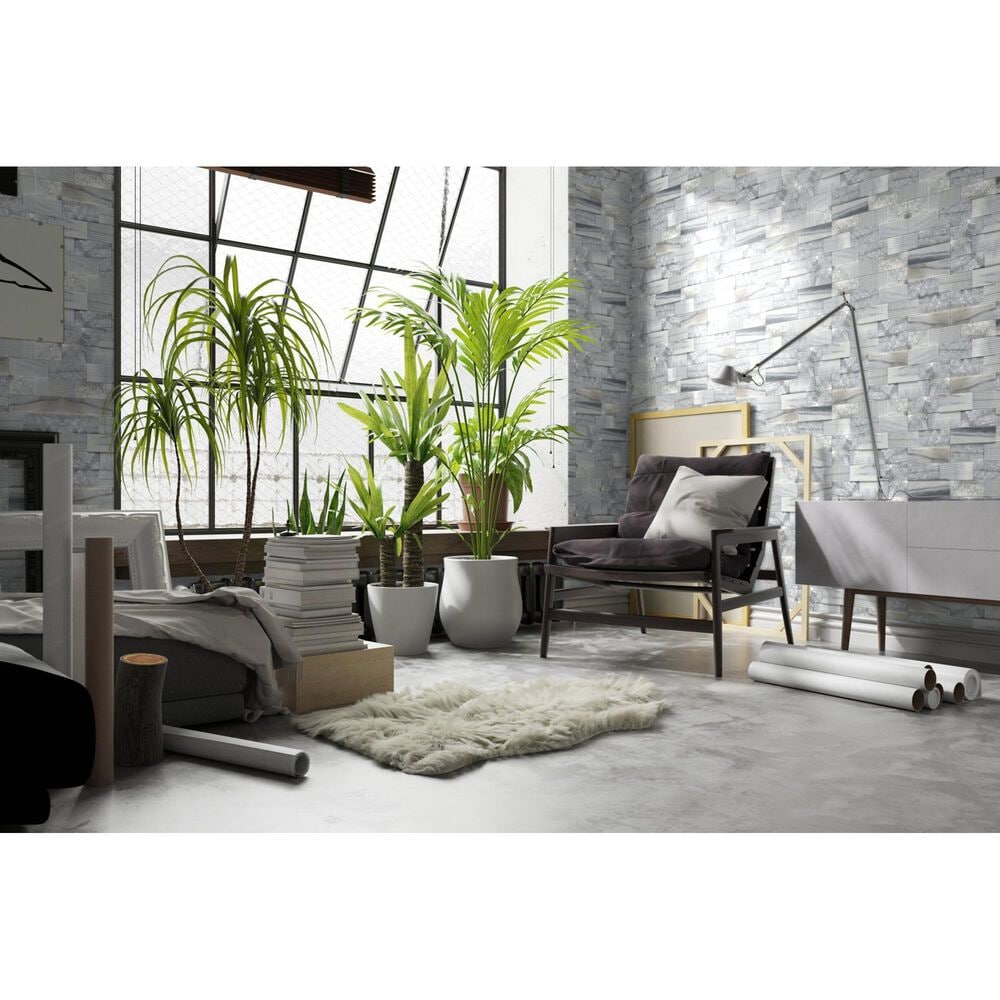 Emser Structure Gray 6&quot; x 24&quot; Natural Stone 3D Ledger Tile, , large