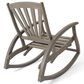 Hearth and Haven Sunview Outdoor Rocking Chair with Retractable Footrest in Grey, , large
