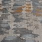 Central Oriental Adore Zed 5" x 7"6" Grey and Orange Area Rug, , large