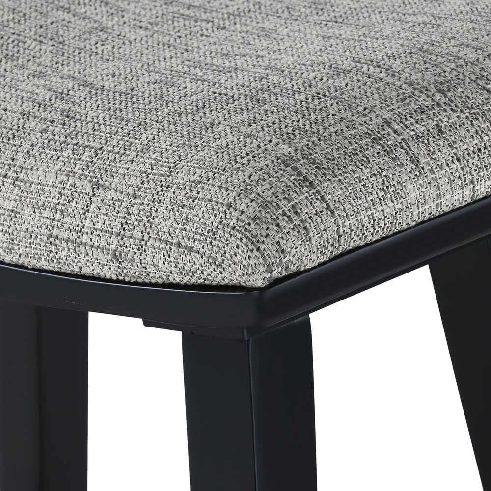 Office Star Products Coley 24&quot; Counter Stool with Graphite Cushion Seat in Black Wash &#40;Set of 2&#41;, , large