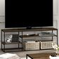 HOMLUX 60" TV Stand with 2 Open Storage Shelves in Columbia Walnut, , large
