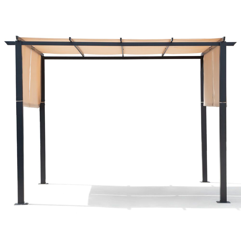 Sunwell Garden 10' x 10' Outdoor Flat/Arched Top Pergola in Beige, , large