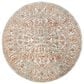 Amer Rugs Alpine 7"10" Round Orange and Gray Area Rug, , large