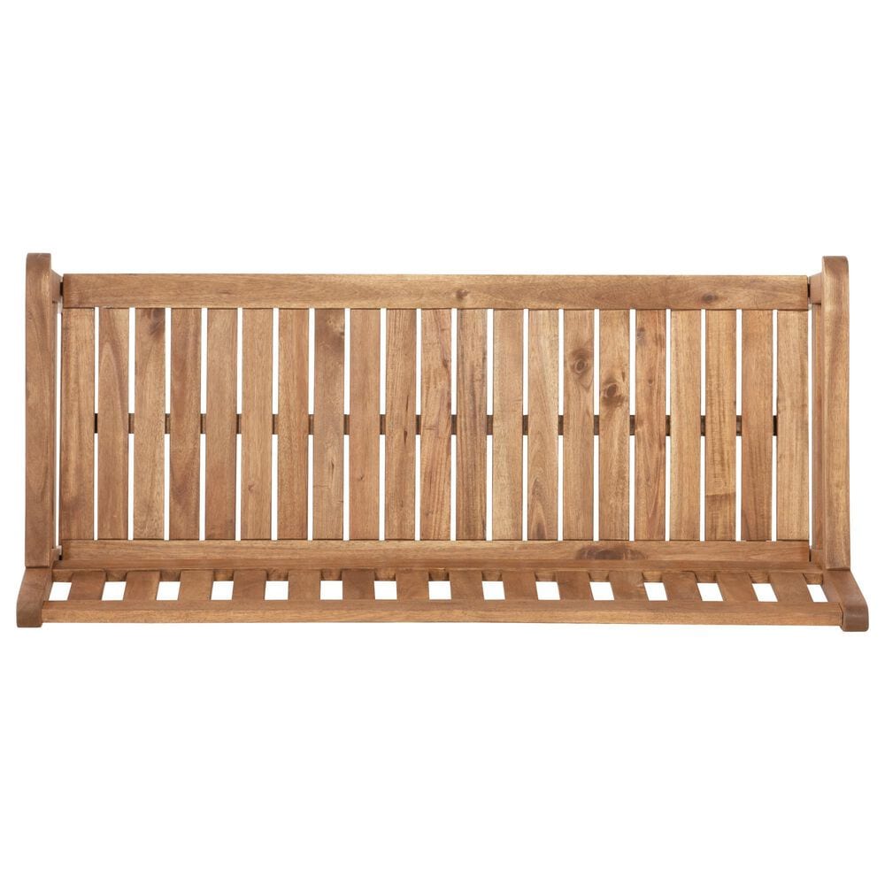 Linon Home Decor Catalan Bench in Warm Acorn, , large