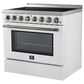 Forno Paolo 36" Freestanding Electric Range in White, , large