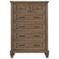 New Heritage Design Mariana 5-Drawer Chest in Vintage Mocha, , large