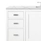 James Martin Vanities Addison 60" Single Bathroom Vanity in Glossy White with 3 cm Ethereal Noctis Quartz Top and Rectangular Sink, , large
