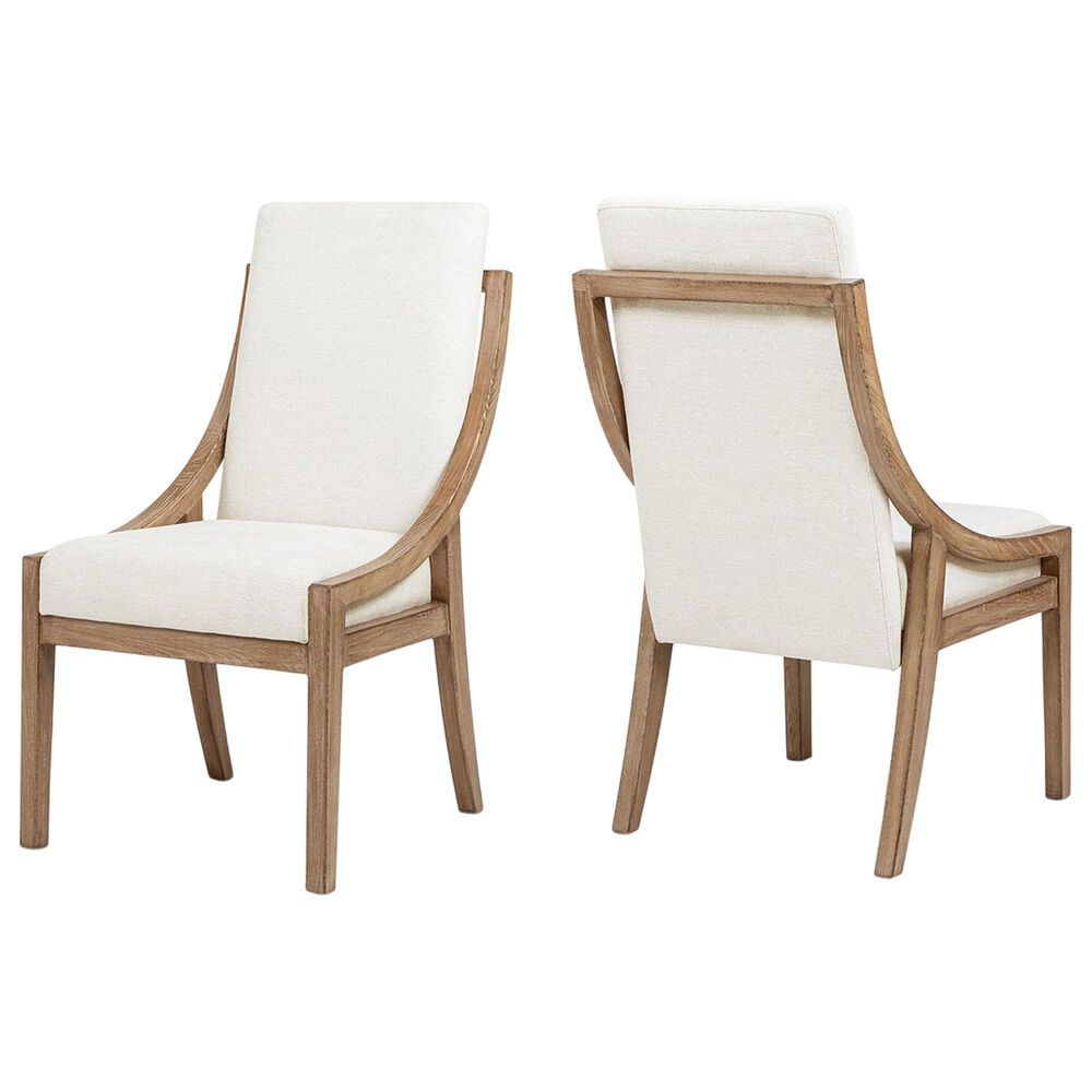 Jennifer Taylor Home Lennox Upholstered Side Chair in Soft Flax Light Beige (Set of 2), , large
