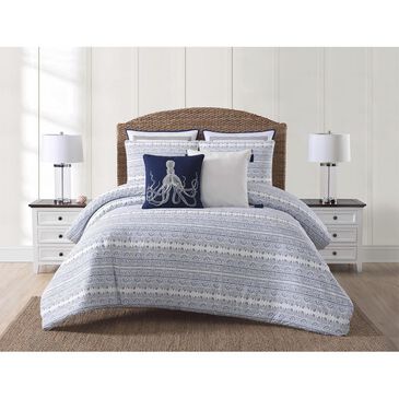 Pem America Ocean Front Resort 3-Piece Full/Queen Reef Duvet Set in White and Blue, , large