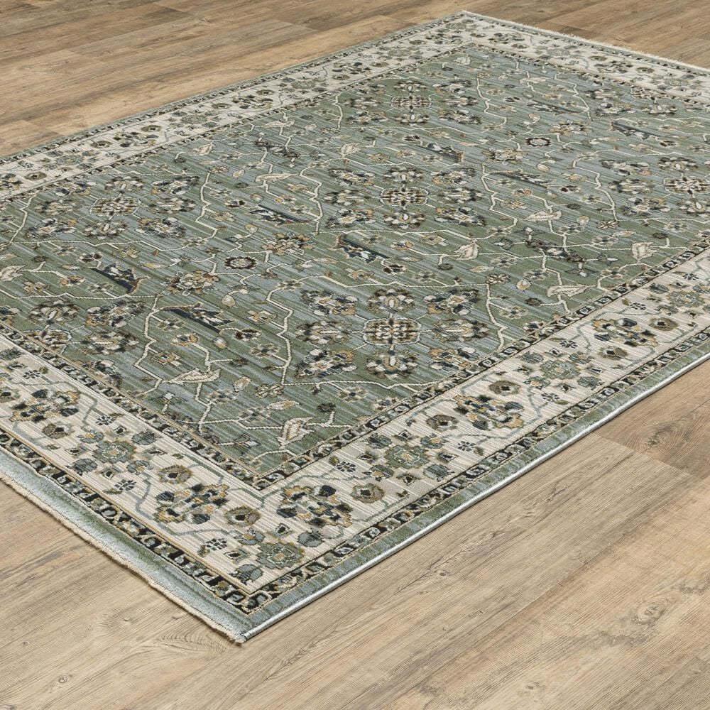 Oriental Weavers Keira KEI07 Blue and Green 6&#39;7&quot; x 9&#39;6&quot; Area Rug, , large