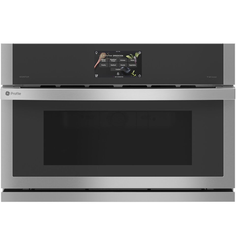GE Profile 30&quot; Single Electric Wall Oven with 120V Advantium Technology in Stainless Steel, , large