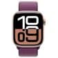 Apple Watch Series 10 GPS 42mm Rose Gold Aluminum Case with Plum Sport Loop, , large