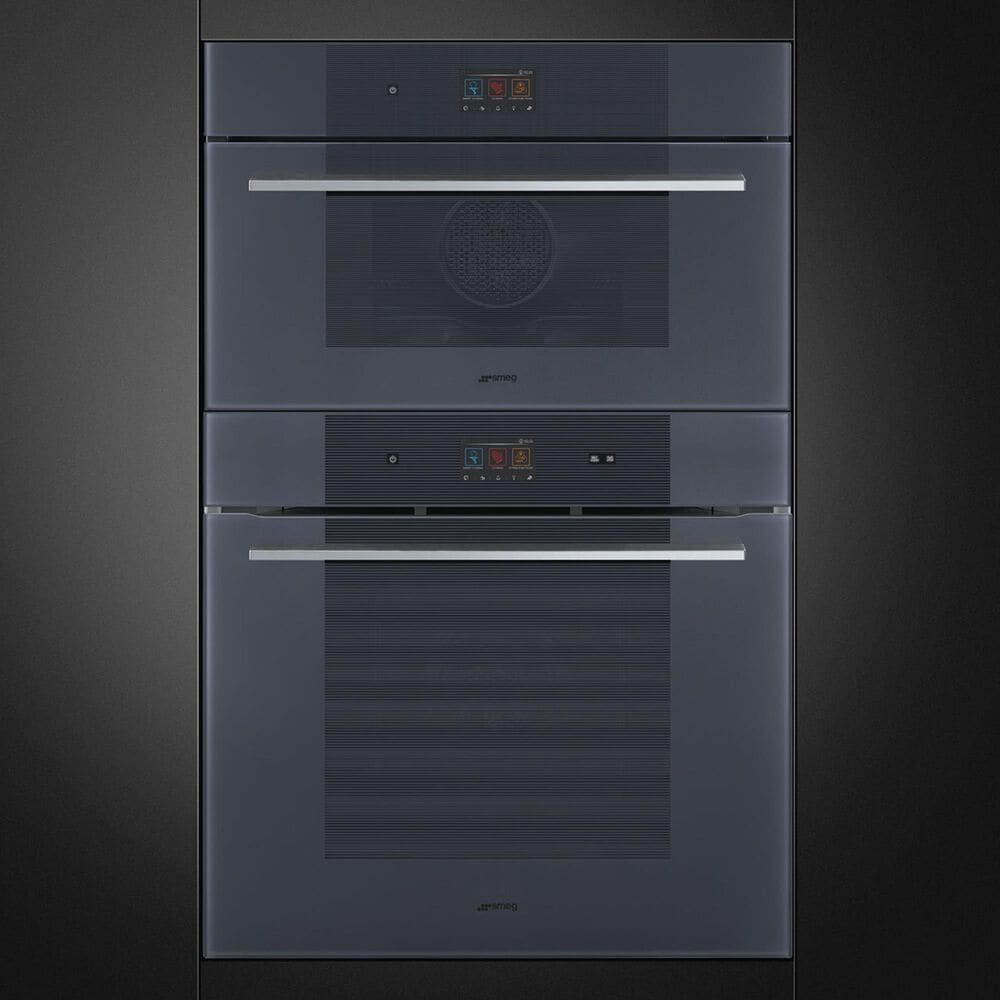 SMEG Linea 30" Single Electric Wall Oven with VivoScreen in Neptune Grey, , large