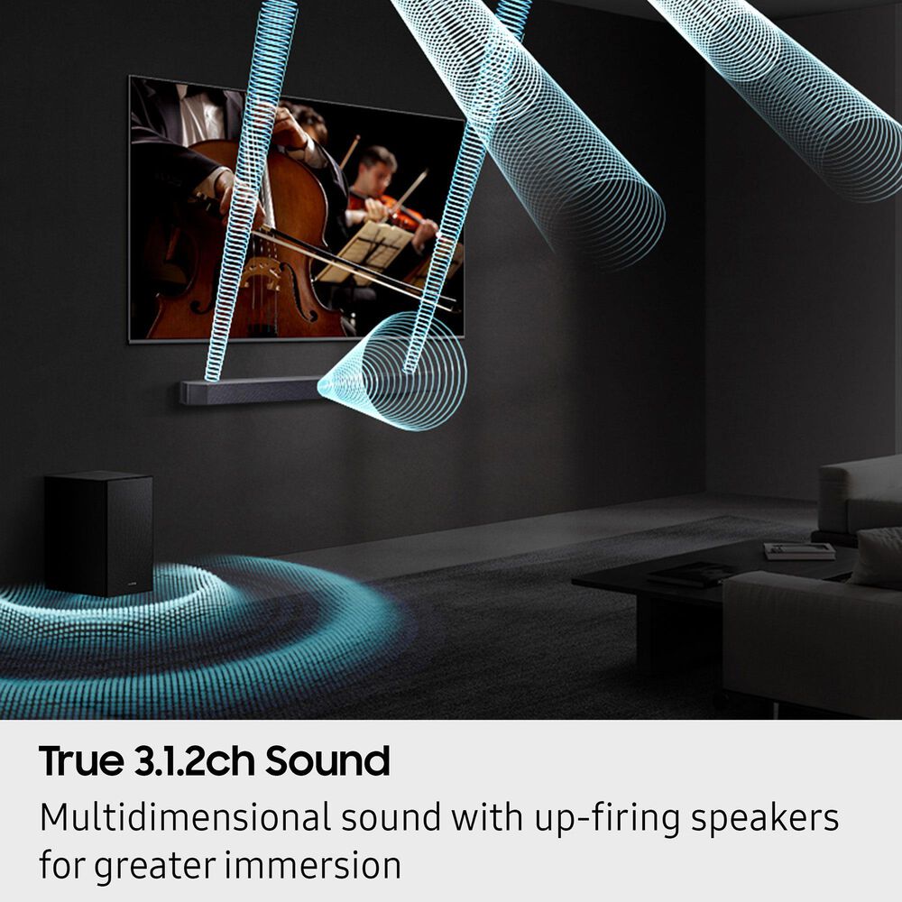 Samsung 85" Class QN70H Series Neo QLED Samsung Vision AI Smart TV with Q-Series 3.1.2 Channel Soundbar System in Titan Gray, Black and Titan Black, , large