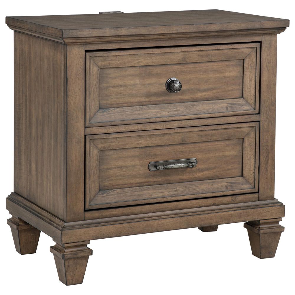 New Heritage Mariana 5 Piece King Bedroom Set in Vintage Mocha with Panel Bed, Dresser, Mirror, Nightstand and Chest, , large