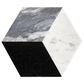 Soho Studio Pari Grigio Nero Carrara and Bardiglio 8" x 9.21" Marble Mosaic Sheet, , large