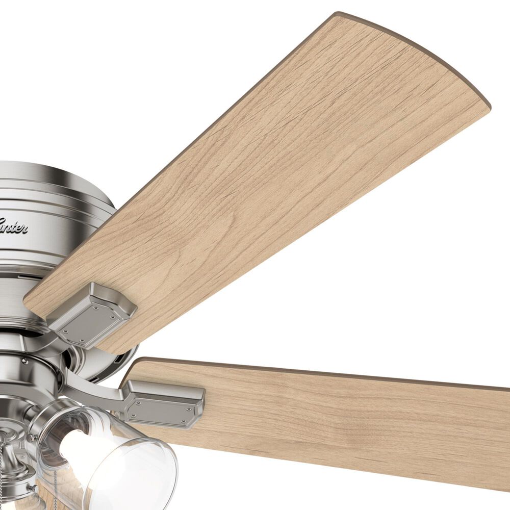 Hunter Crestfield 52&quot; Low Profile LED Ceiling Fan in Brushed Nickel, , large