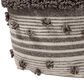 Baxton Studio Eligah Pouf in Ivory and Brown, , large