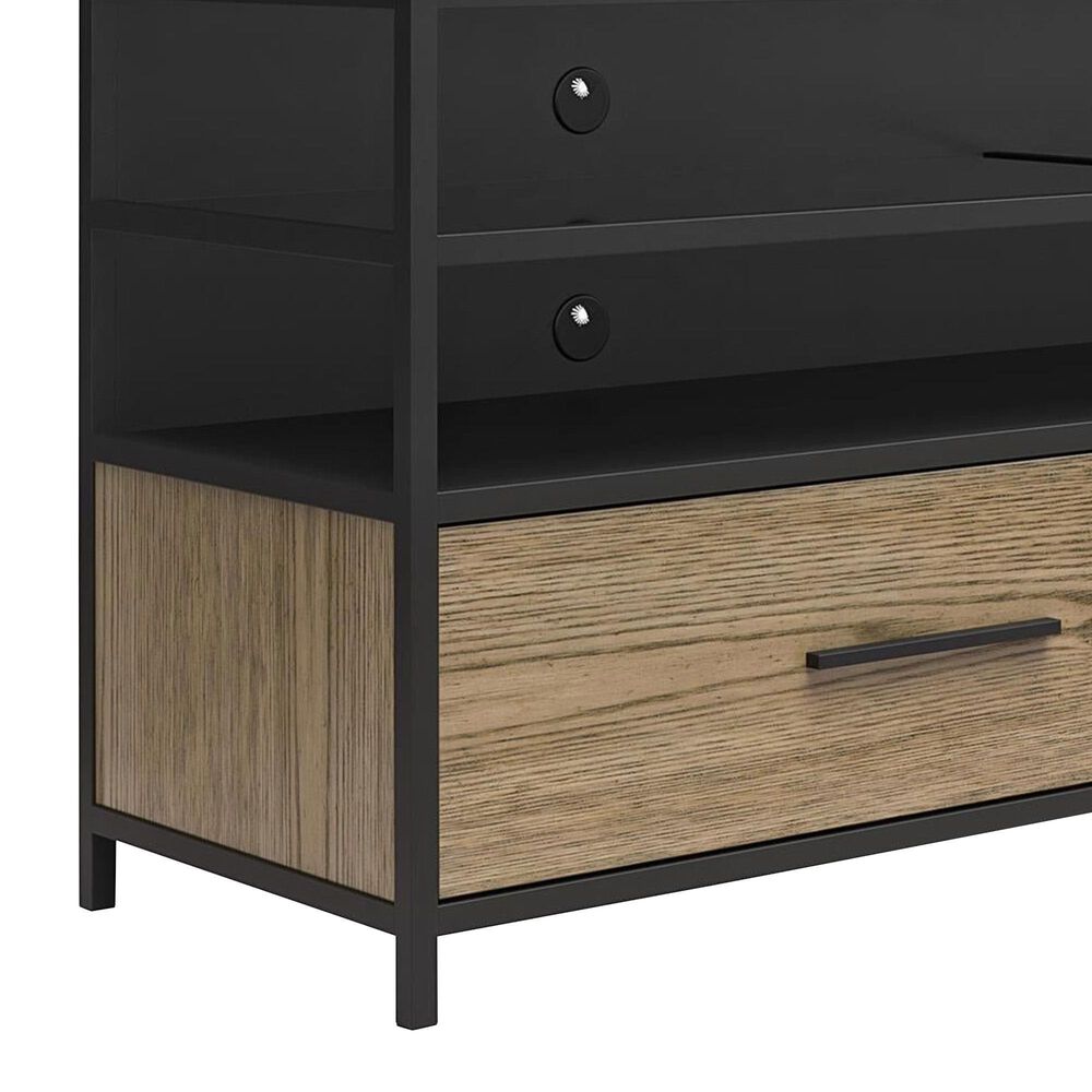 DHP Structure 60&quot; TV Stand in Sterling Oak, Matte Black and Smoked Black, , large