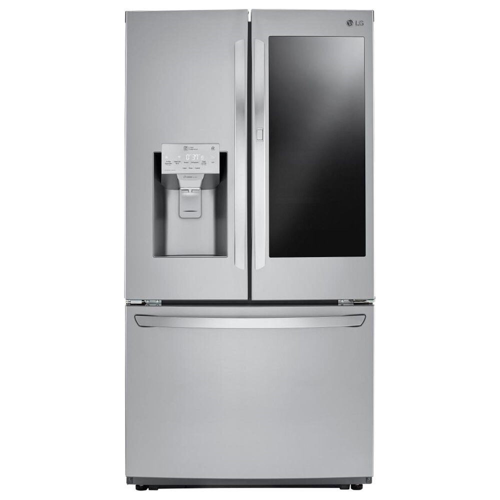 Lg 21 9 Cu Ft 3 Door French Door Counter Depth Refrigerator With Instaview Door In Door In Stainless Steel Nebraska Furniture Mart