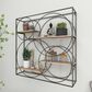 Maple and Jade 32" x 32" Wall Shelf in Charcoal Grey and Natural Brown, , large