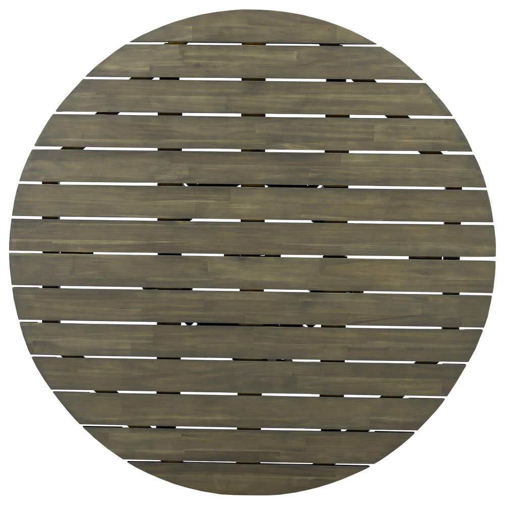 Hearth and Haven Outdoor Round Dining Table in Grey - Table Only, , large