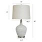 Flair Industries Ridged White Wash Table Lamp, , large