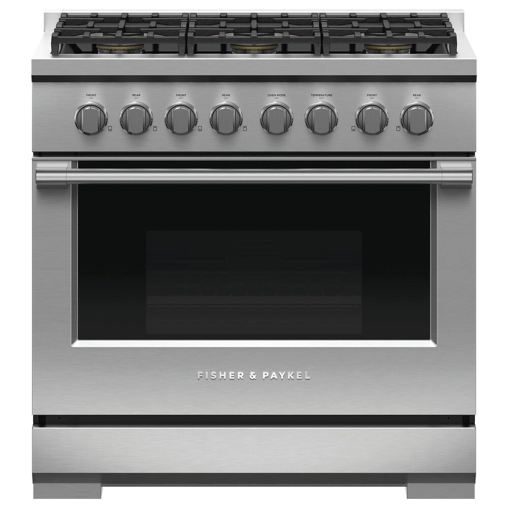 Fisher &amp; Paykel 3-Piece Kitchen Package with 5.3 Cu. Ft. Gas Range and Wall Range Hood in Stainless Steel, , large