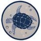 Nourison Aloha 5"3" Round Navy Blue Indoor/Outdoor Area Rug, , large