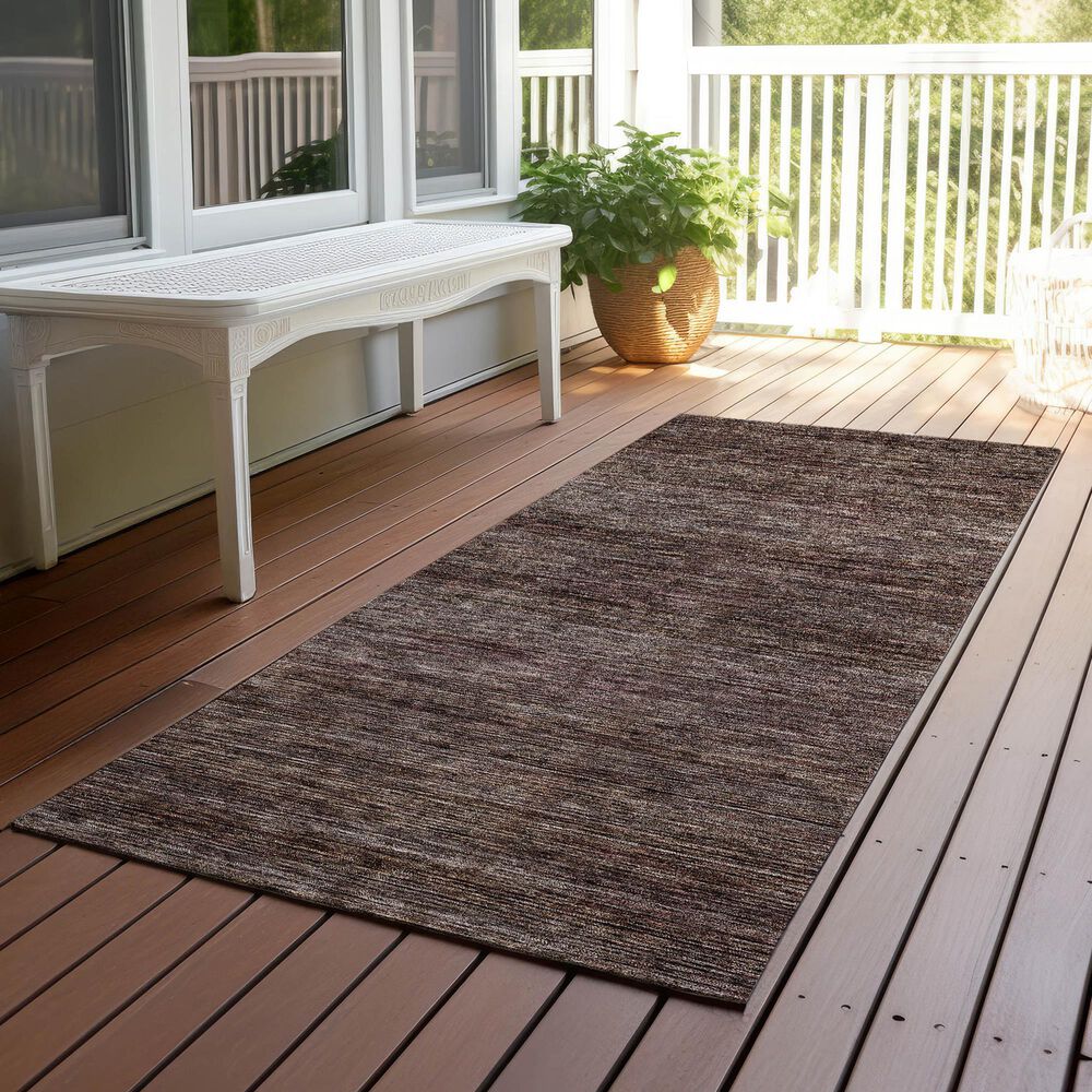 Dalyn Rug Company Soft Essentials Solid Fudge 2'3" x 7'6" Indoor/Outdoor Runner, , large