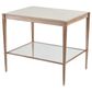 Lexington Home Brands Bulgari Rectangle End Table in Beige and Rose Gold, , large