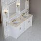 James Martin Bellshire 72" Double Bathroom Vanity in Bright White with 3 cm Tajnar Eclos Top, Rectangular Sinks and FreePower Wireless Charger, , large