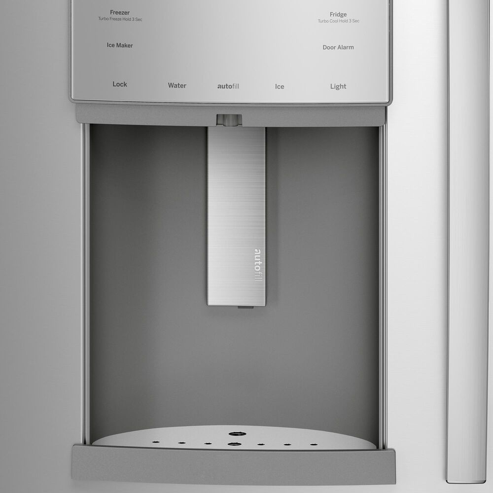 GE Profile 22.1 Cu. Ft. French-Door Refrigerator with Hands-Free AutoFil in Fingerprint Resistant Stainless Steel, , large