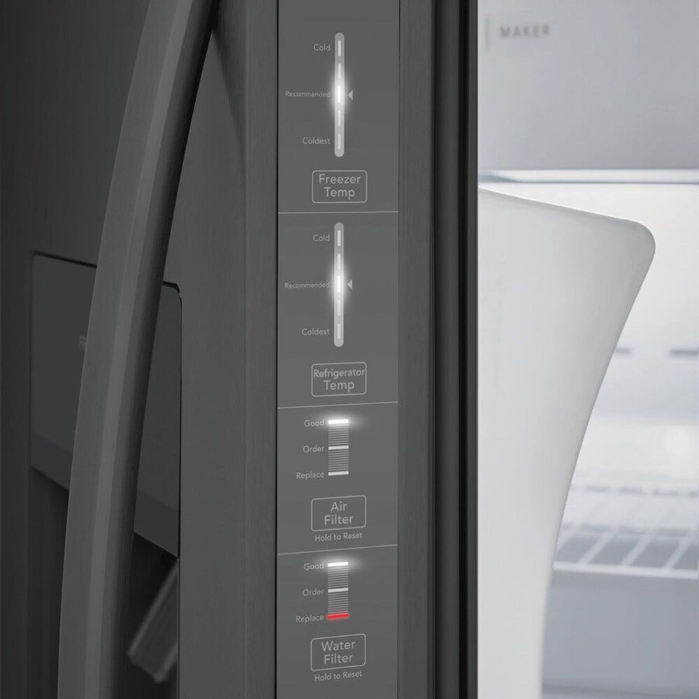 Frigidaire 25.6 Cu. Ft. Standard Depth Side-by-Side Refrigerator in Black Stainless Steel, , large