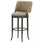 Armen Living Torres Bar Height Stool with Mushroom Brown Upholstery in Antique Pewter, , large