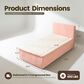 HOMLUX Plush Twin Mattress with Pink Headboard, , large