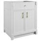 James Martin Bellshire 30" Single Bathroom Vanity in Bright White with Single Hole 3 cm White Zeus Silestone Top and Rectangular Sink, , large