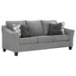 Ashley Mathonia Stationary Sofa and Loveseat Set in Smoke, , large