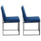 Lumisource Fuji Side Chair with Blue Cushion in Black (Set of 2), , large