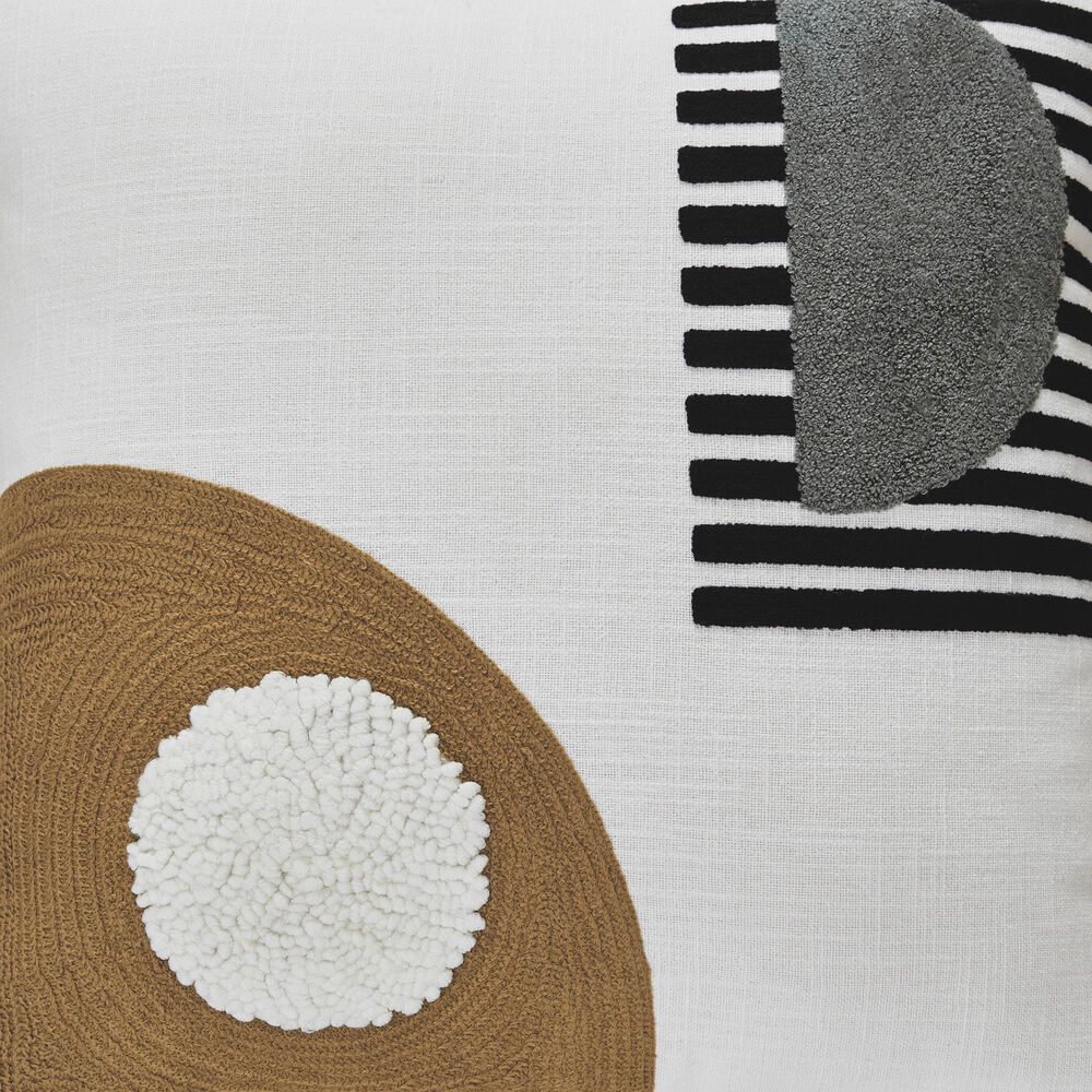 Ashley Longsum 20&quot; Square Throw Pillow in Black, White and Honey, , large