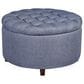 Regency Global Sourcing Knight 28" Round Storage Ottoman in Powder Blue, , large