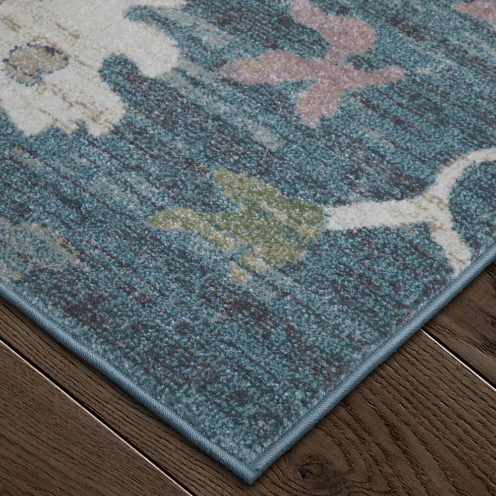 Feizy Dartmouth 39QMF 7&#39;9&quot; x 10&#39; Blue and Multicolor Area Rug, , large